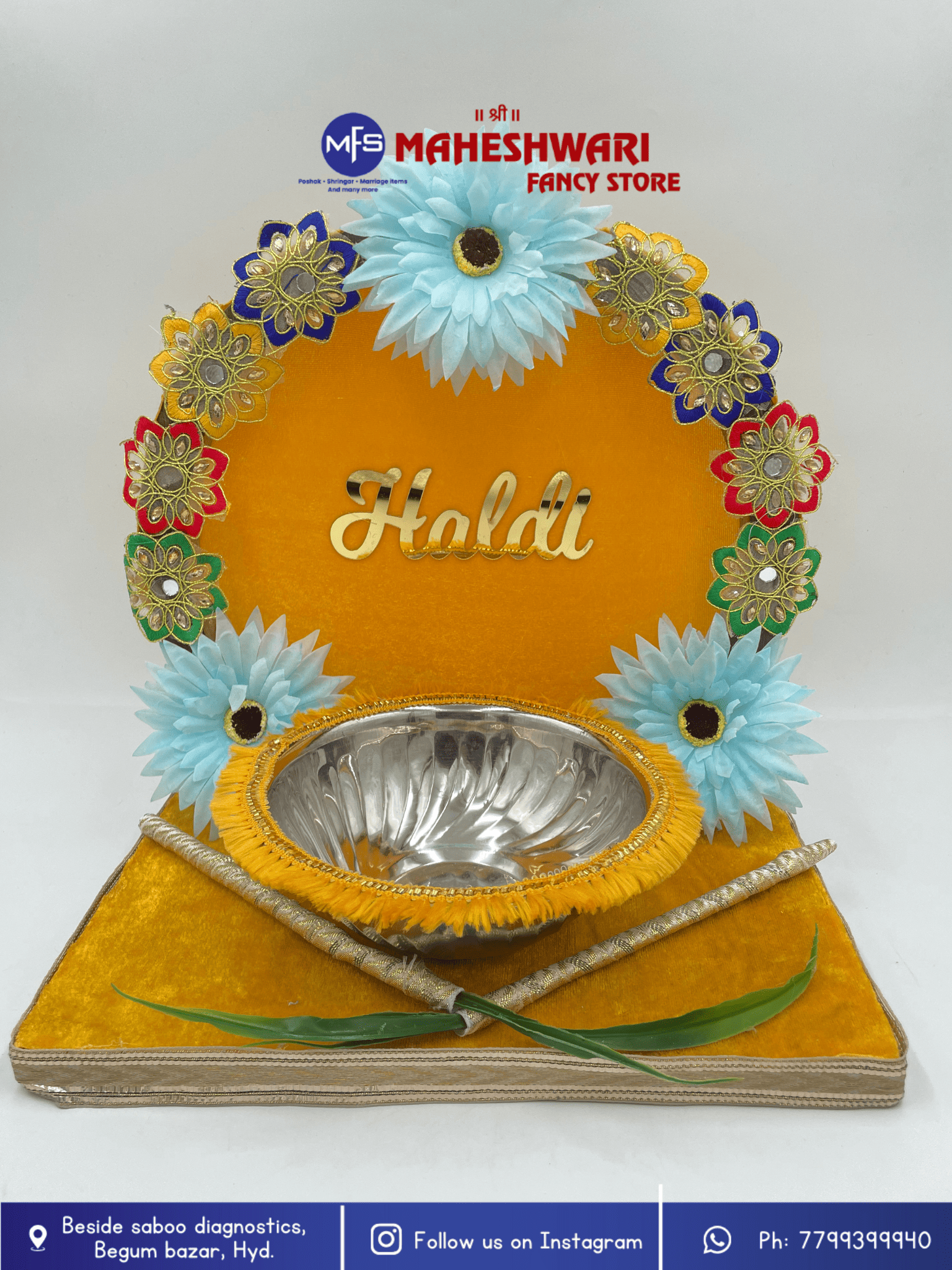 Floral Haldi Platter
